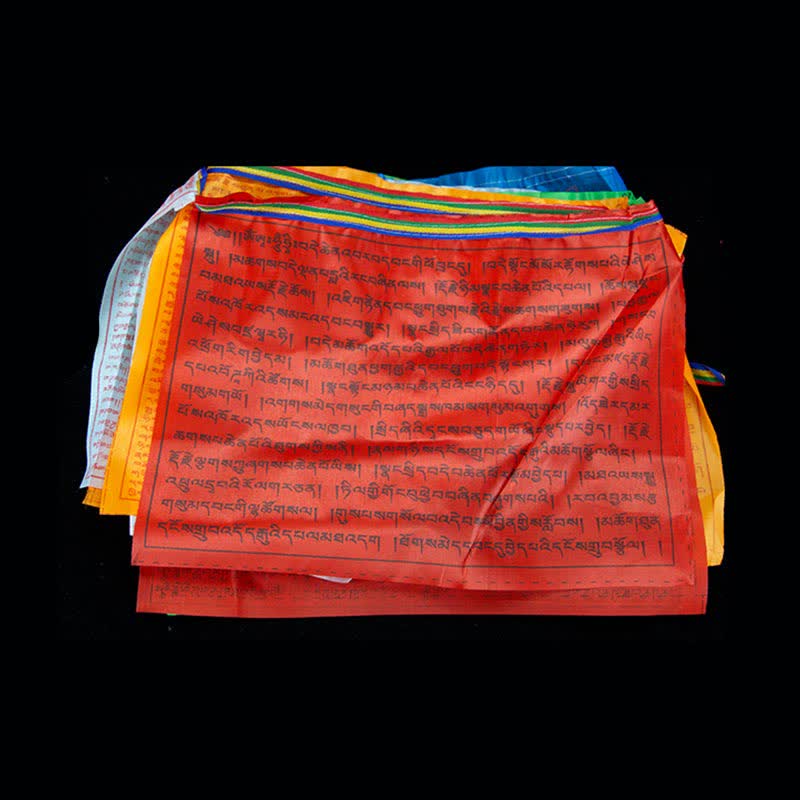 Buddha Stones Tibetan 5 Colors Windhorse Blessing Outdoor 20 Pcs Prayer Flag TIBETAN PRAYER FLAGS buddhastoneshop 13
