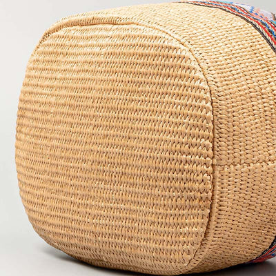Buddha Stones Beach Geometry Straw Woven Bucket Tassels Crossbody Bag Shoulder Bag Crossbody Bag BS 5