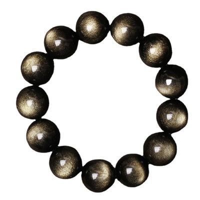 Buddha Stones Tibetan Obsidian Purification Bracelet Bracelet BS main