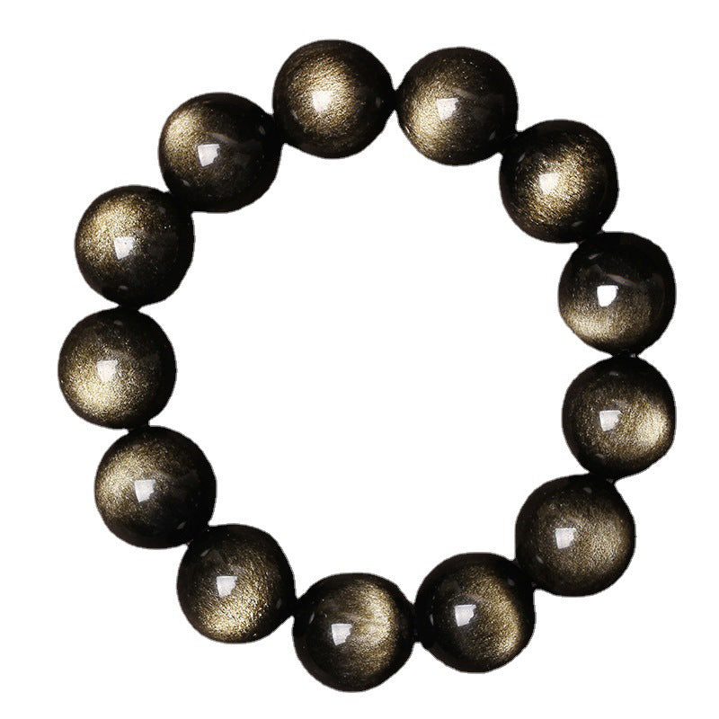 Buddha Stones Tibetan Obsidian Purification Bracelet Bracelet BS main