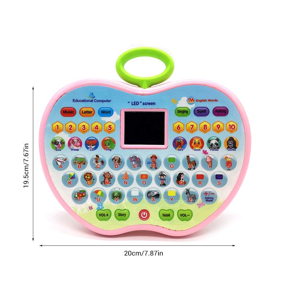 Fidtoy Ordinateur Éducatif Apple avec Écran LED pour Enfants