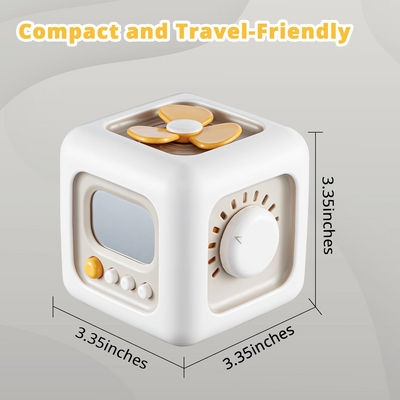 Fidtoy Montessori Busy Cube Jouet Sensoriel pour Tout-Petits Activité 6-en-1