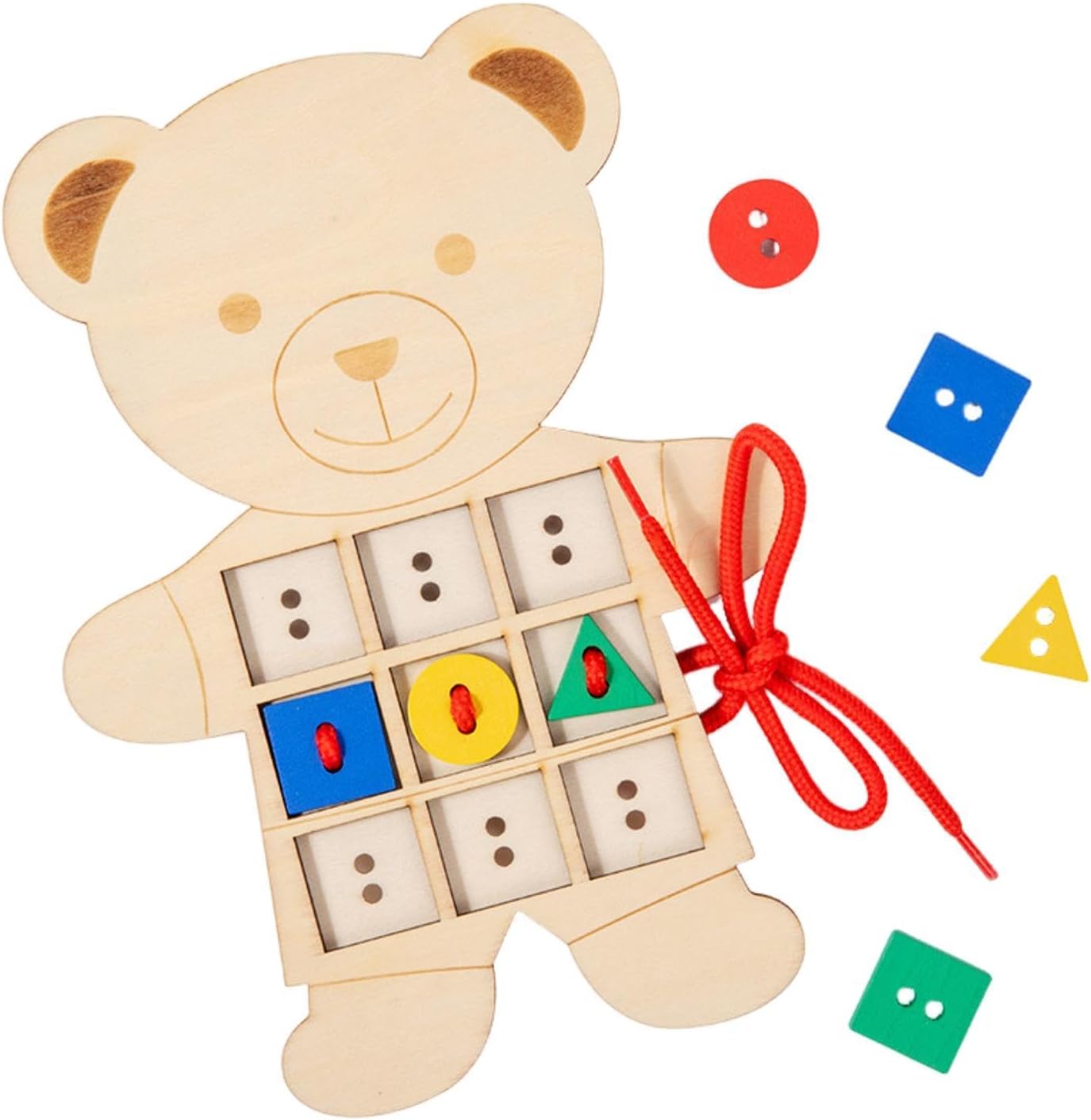 Esquirla Jogo de Encaixe de Cartões para Desenvolvimento Infantil - Jogo de Combinação de Fios - Brinquedo Educativo para Habilidades Motoras - Brinquedo de