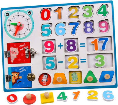 DECHOUS Giocattolo per Apprendimento della Matematica in Legno Giocattolo per Addizione e Sottrazione Educativo per Sviluppo Intelligenza