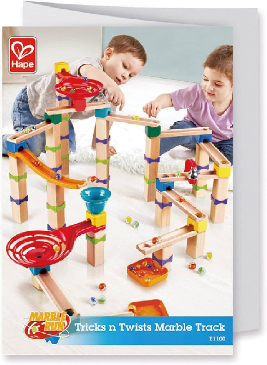 Fidtoy Marble Run DIY Race Track Set Building Toy for Kids 3+