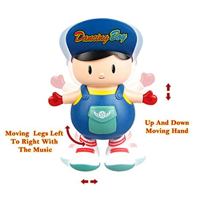 Fidtoy Dancing Boy Toy with Music Lights and Moving Action