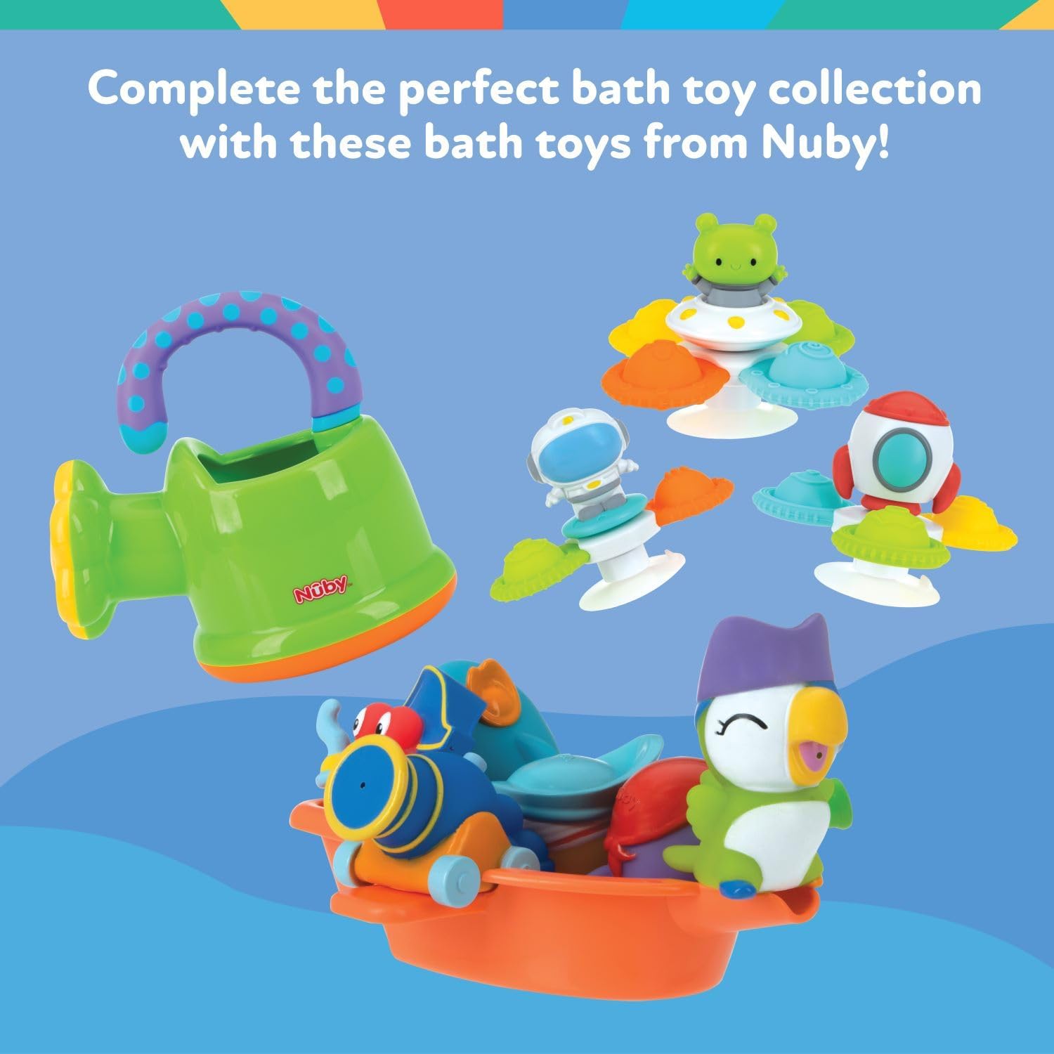 Juego de juguetes de baño de pulpo Fidtoy para niños pequeños