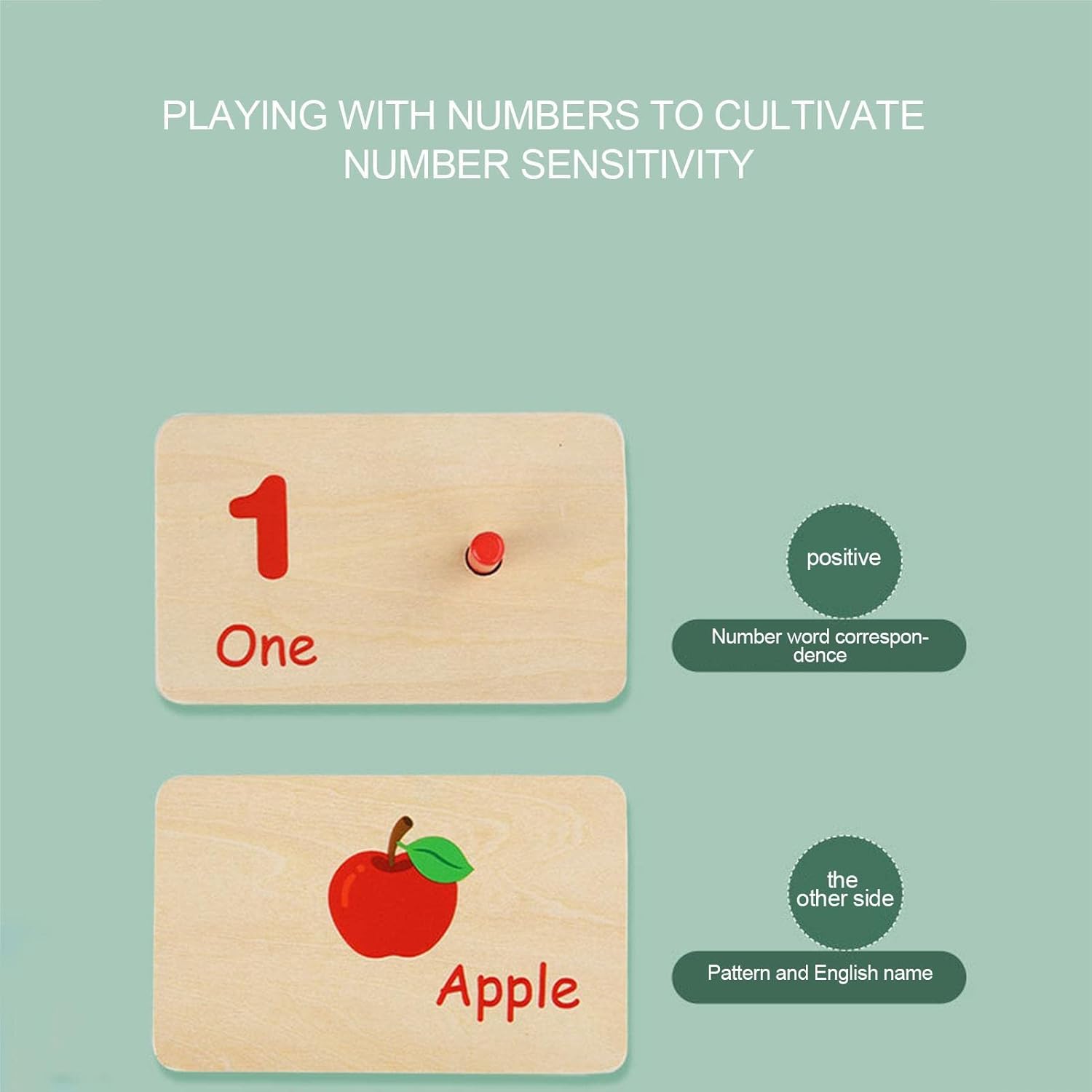 Fidtoy Peg Board Counting Game Wooden Montessori Toy