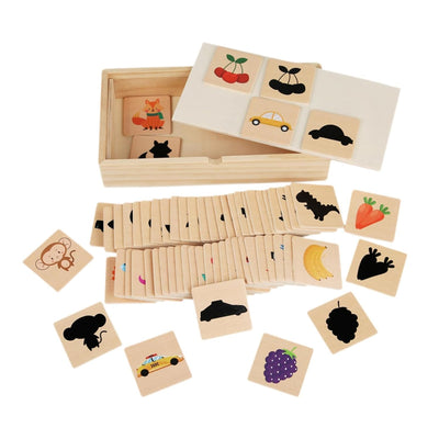 Lyla Juego de Puzle de Sombras de Madera, Juego de Mesa para Niños y Niñas de 3, 4, 5 Años, Niños Pequeños