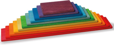 Fidtoy Wooden Rainbow Rectangle Open-Ended Building Toy 3+