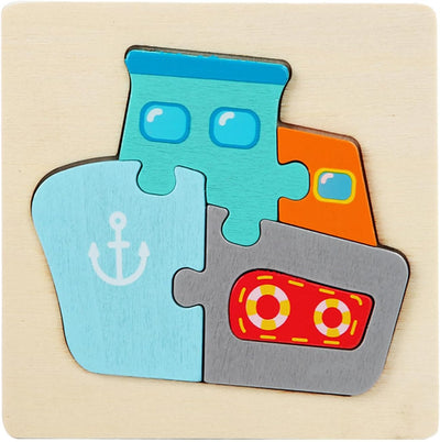 Rompecabezas de madera Fidtoy Shape & Learn para niños pequeños. Aprendizaje temprano Montessori.