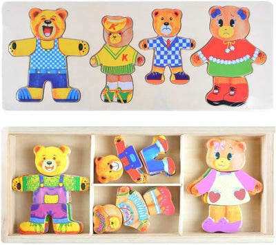 Tableau de change magnétique en forme d'ours - 24 ensembles