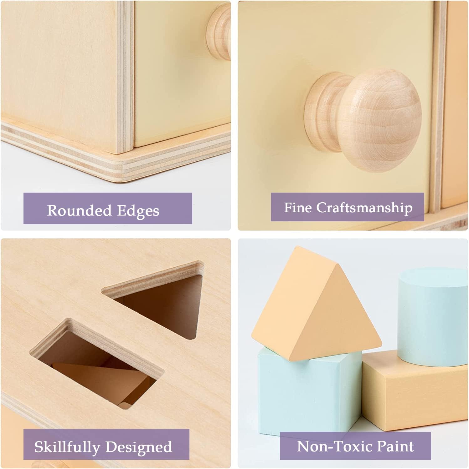 Boîte Montessori Tri de Formes et Permanence de l'Objet - 002