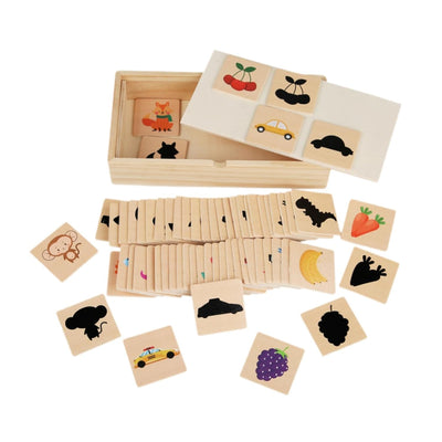 Lyla Juego de Puzle de Sombras de Madera, Juego de Mesa para Niños y Niñas de 3, 4, 5 Años, Niños Pequeños