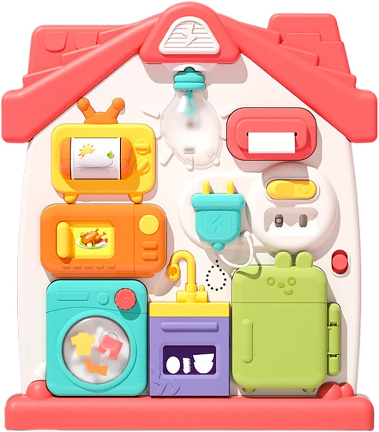 Fidtoy Multifunctional House Busy Board for Babies Sensory Fine Motor Learning Activity Toy Age 6M+