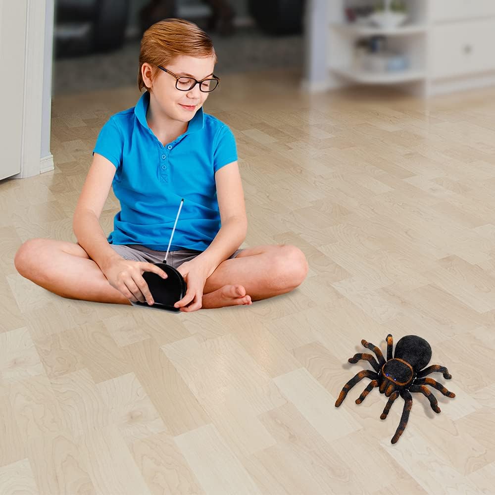Fidtoy Juguete de Tarántula Araña con Control Remoto – Araña Realista en Movimiento para Niños Mayores de 8 Años