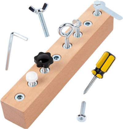 Juego de herramientas de tornillos y tuercas Fidtoy para el aprendizaje STEM y la motricidad fina de los niños pequeños
