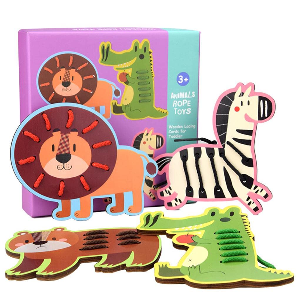 Creations Montessori Toys Lacing & Tracing Game Educational Toy Gift for Children AnimalToys & Hobbies|Preschool Toys & Pretend Play|Wooden & Handcrafted Toys
