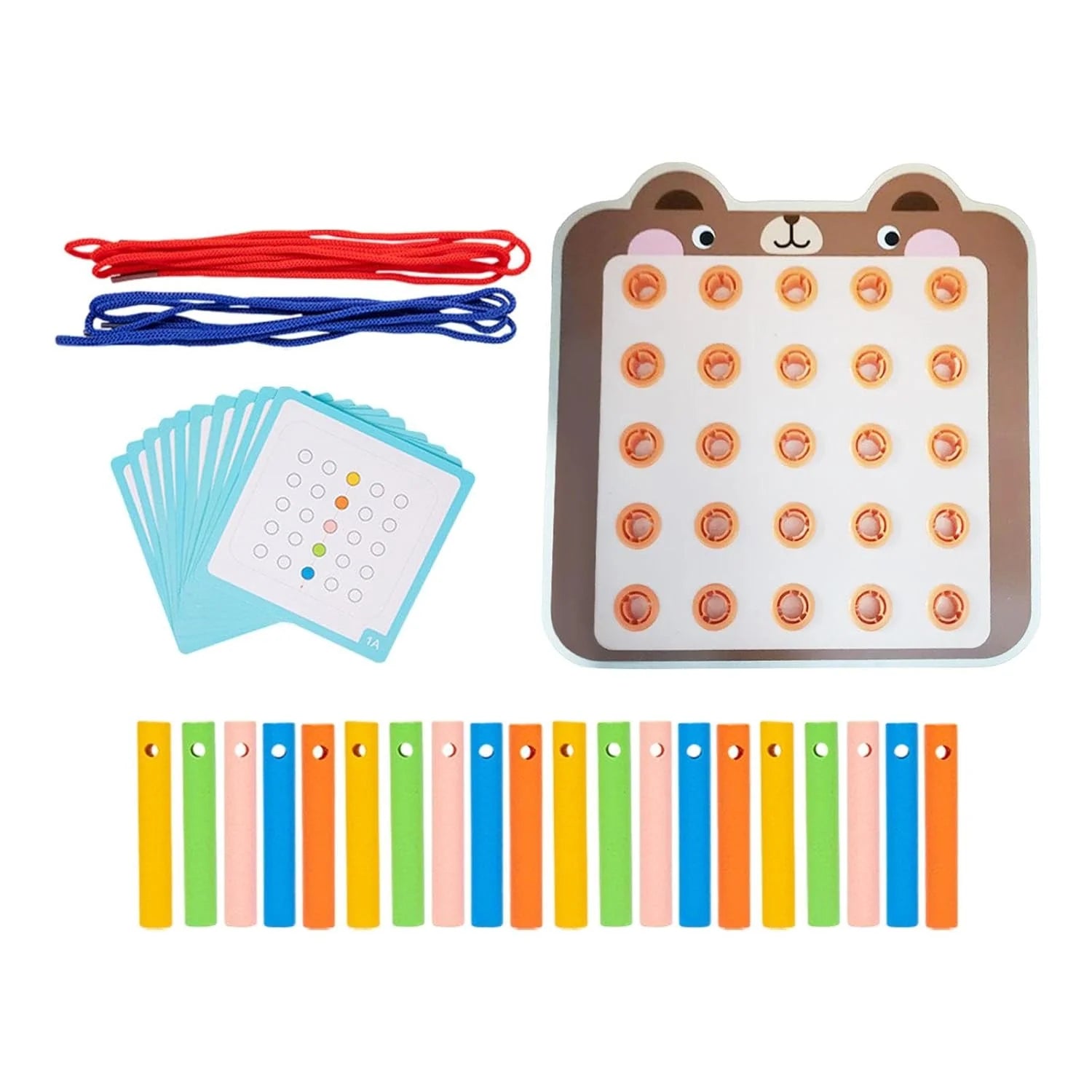 BNF Lacing Threading Toy with Cards Travel Toy for Car Age 3 4 5 6 Airplane RabbitBaby | Toys for Baby | Developmental Baby Toys1 Basic Life Skills Cube