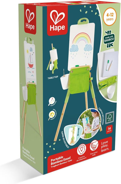Fidtoy Bamboo Art Easel Set for Kids Portable Drawing Stand