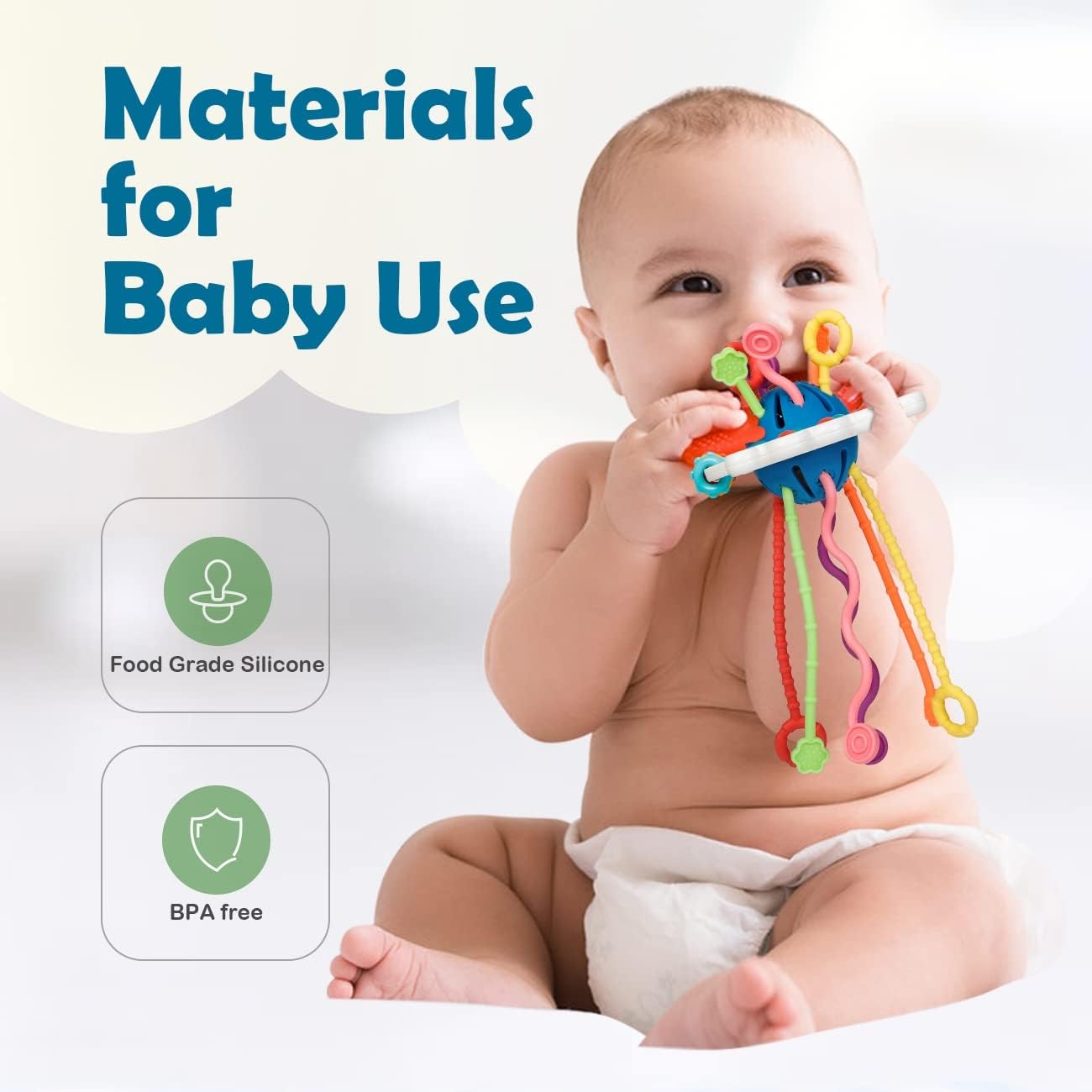 Juguete Sensorial Bebé Cuerda para Estirar