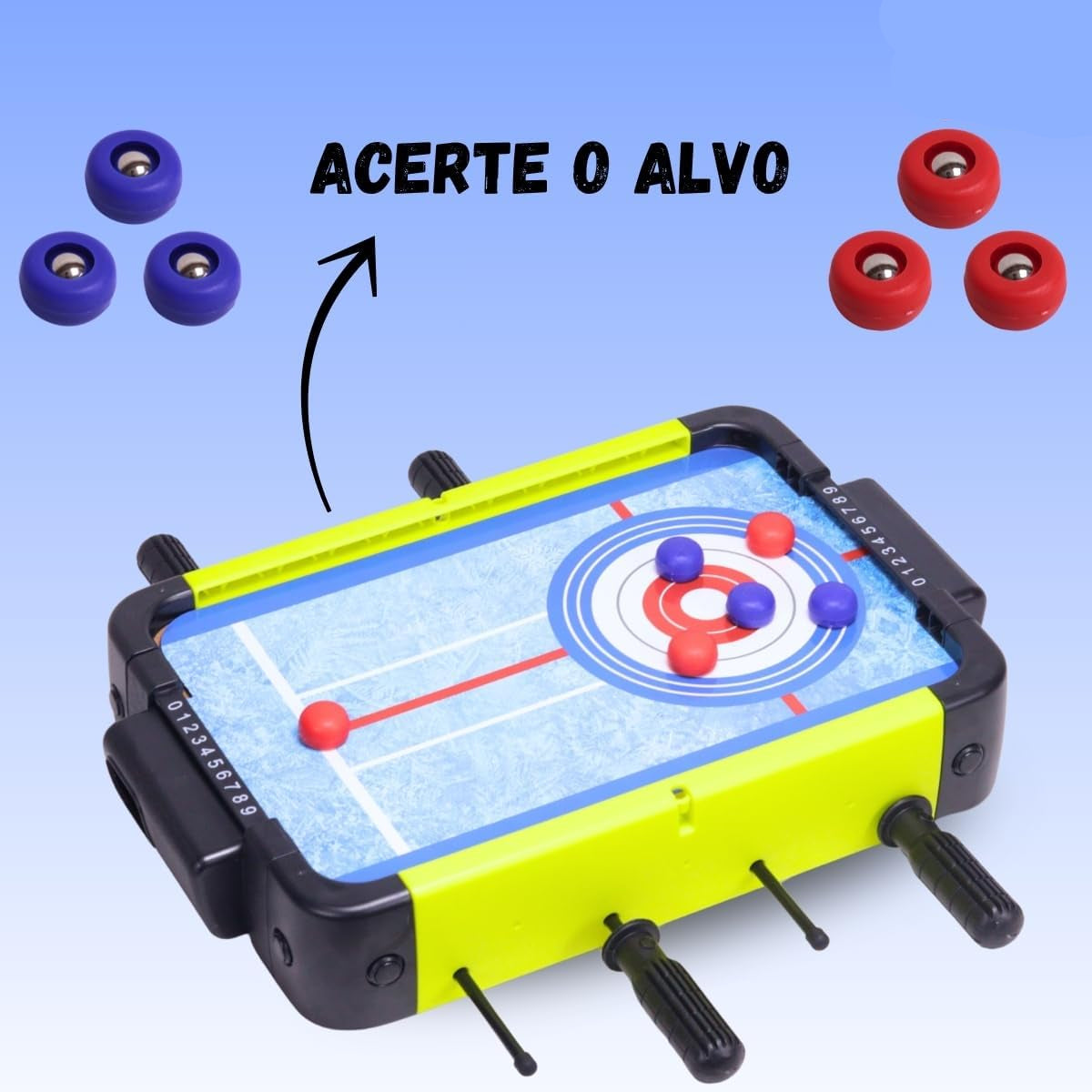 Fidtoy 3 in 1 Sports Football Curling and Basketball Tabletop Game Play Set , Plastic Indoor Sports Game, Hand Eye Coordination Toy Ages 6-9