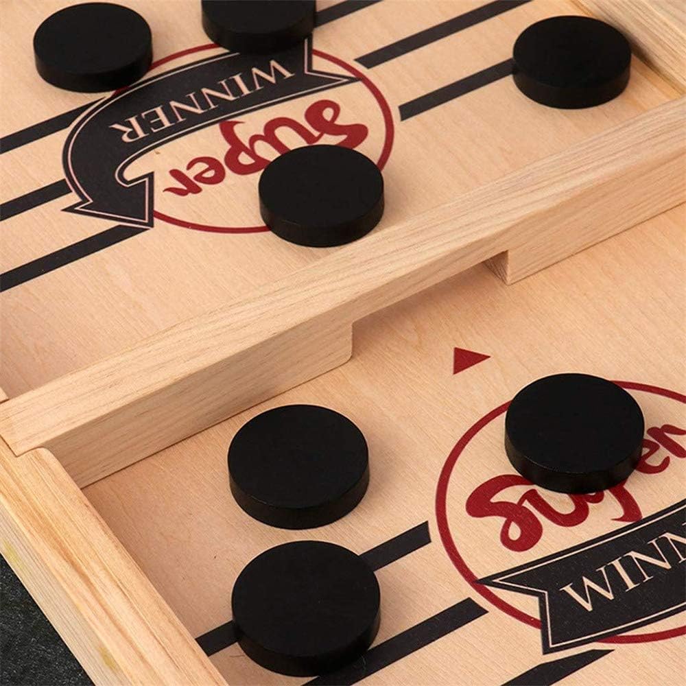 Juego de mesa Fidtoy Fast Sling Puck – Juego de mesa familiar de madera