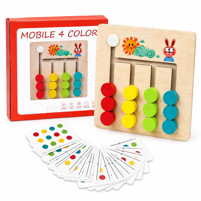 Juego de lógica de 4 colores de madera pequeño - 061