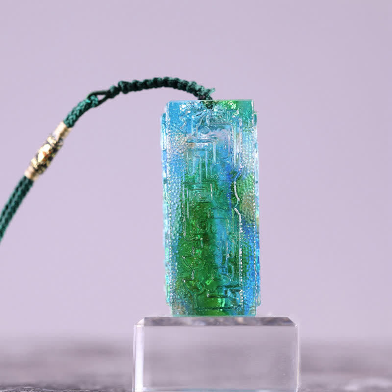 Buddha Stones Feng Shui Handmade Liuli Crystal Art Piece Home Office Decoration Decorations BS 8
