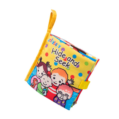 Jollybaby Baby Peek-a-boo Cloth Books, Touch & Feel Crinkle Soft Book for Babies, Infants & Toddler Early Development Interactive Stroller Toys(Hide and Seek)