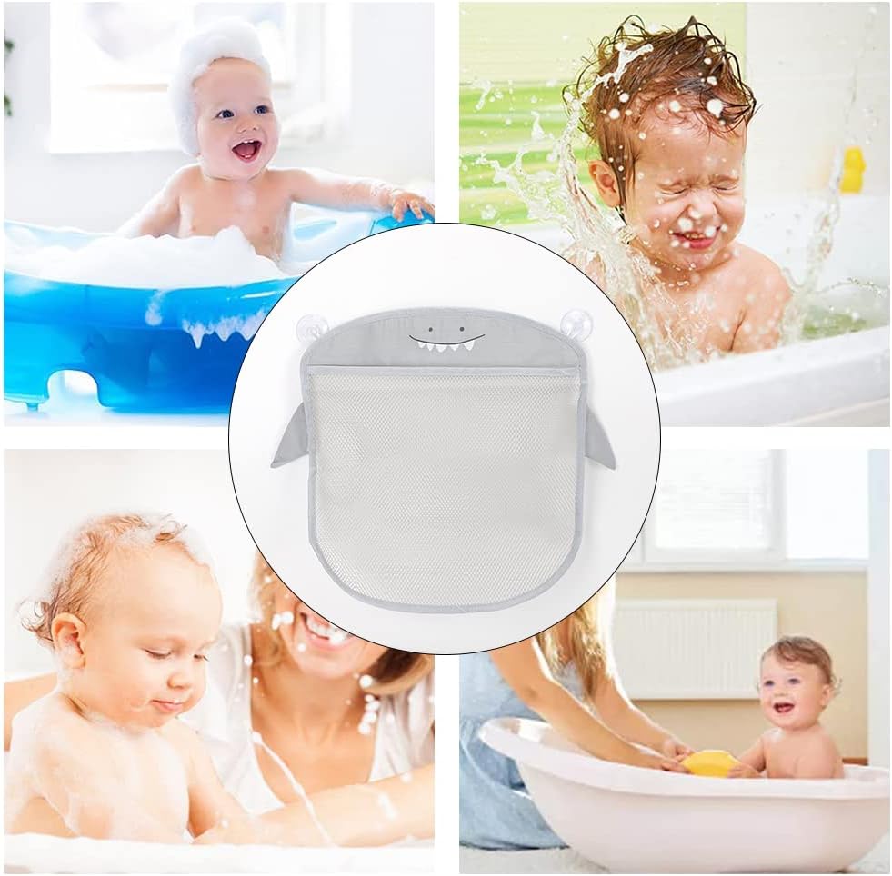 Fidtoy Bath Toy Organizer Mesh Storage Bag for Bathroom