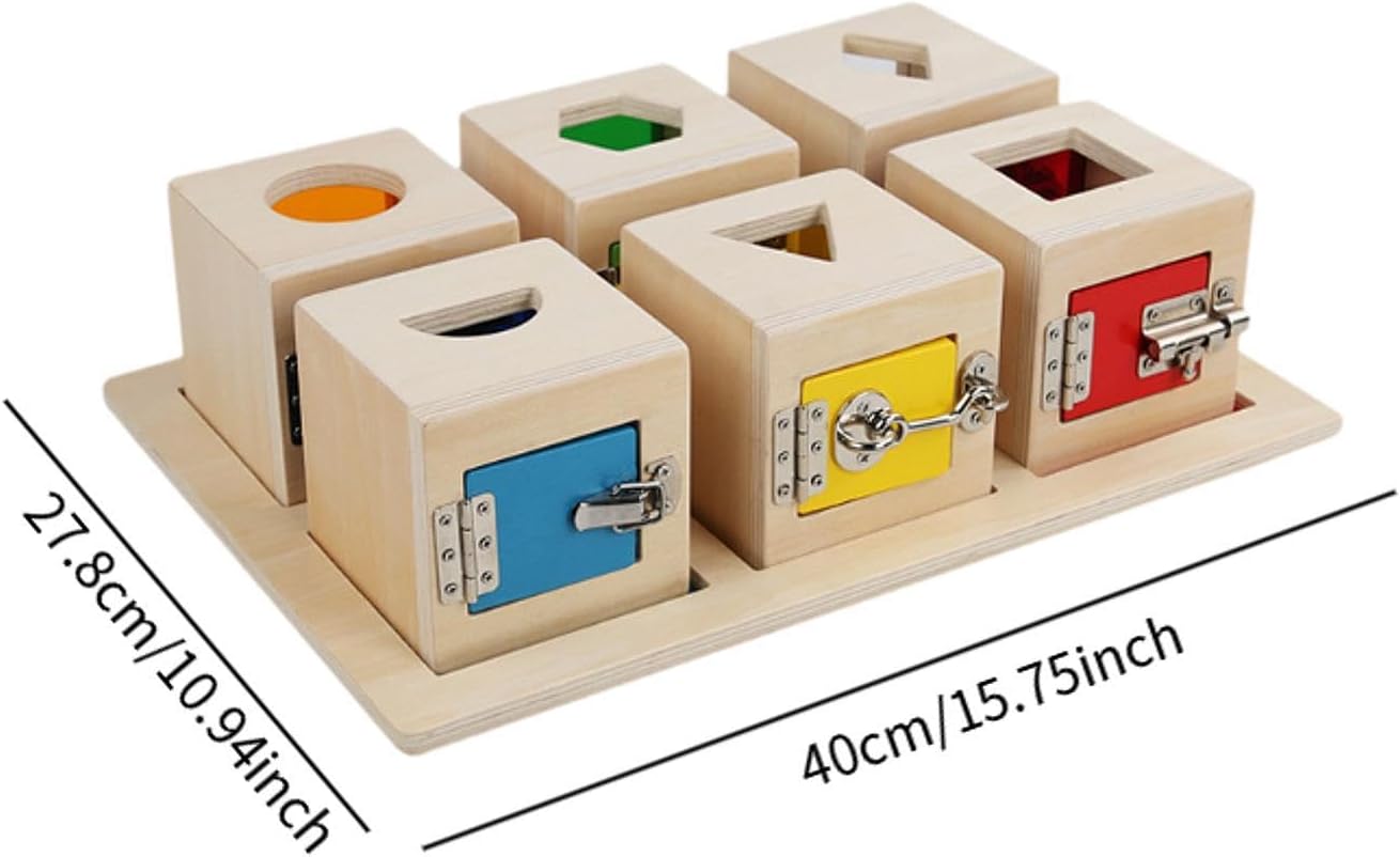 harayaa Caja de Bloqueo Montessori para niños, Tablero Ocupado, Juguetes educativos, Juguete Interactivo Suave para Padres e Hijos, Regalos de cumpleaños para