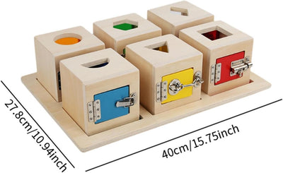 harayaa Caja de Bloqueo Montessori para niños, Tablero Ocupado, Juguetes educativos, Juguete Interactivo Suave para Padres e Hijos, Regalos de cumpleaños para