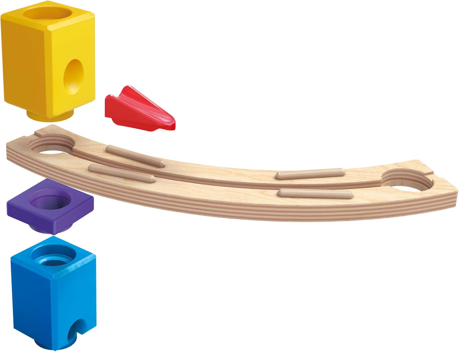 Juego de construcción de canicas de madera Fidtoy, juguete educativo STEM