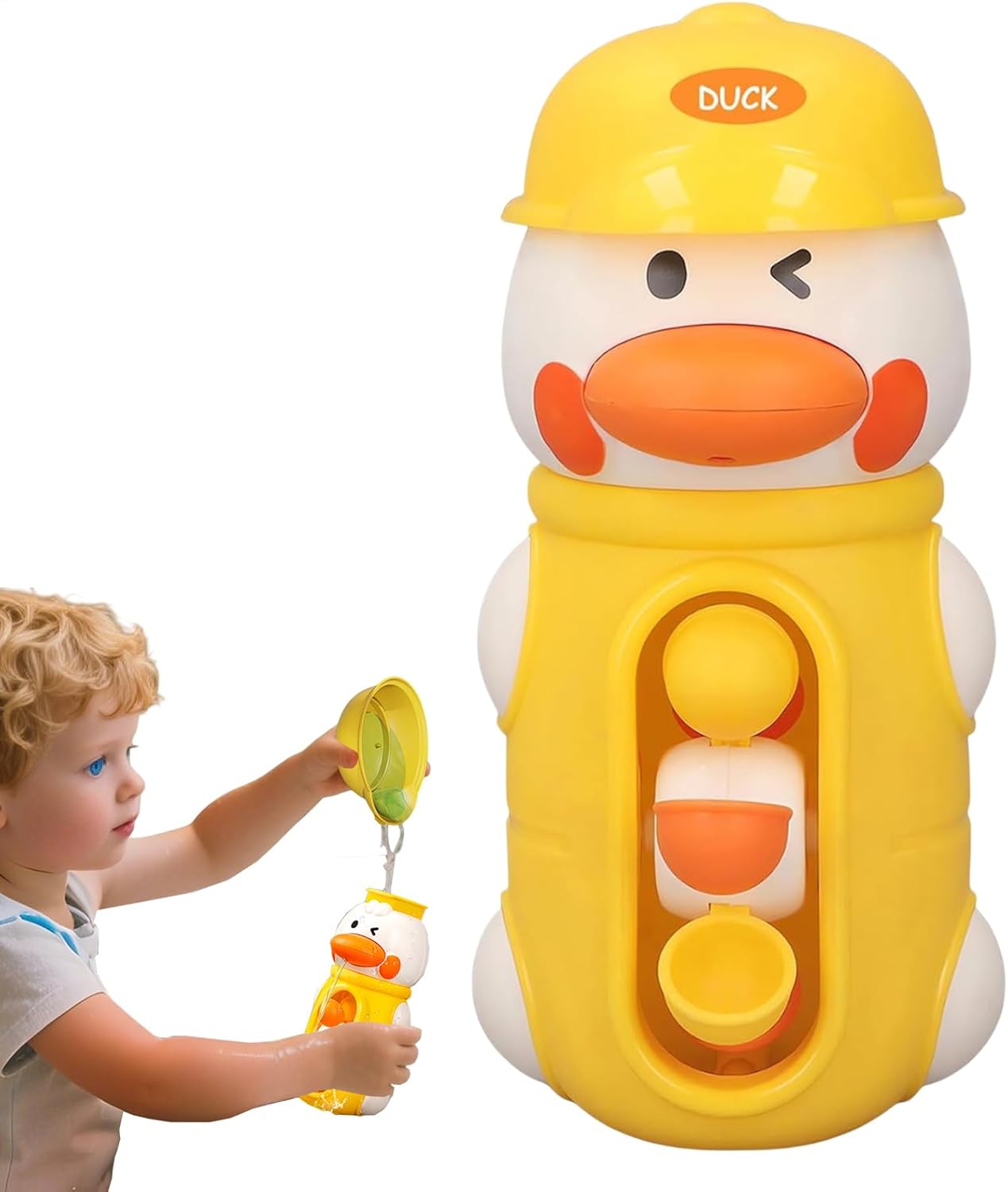 Fidtoy Duck Bath Toy Set with Water Spinner