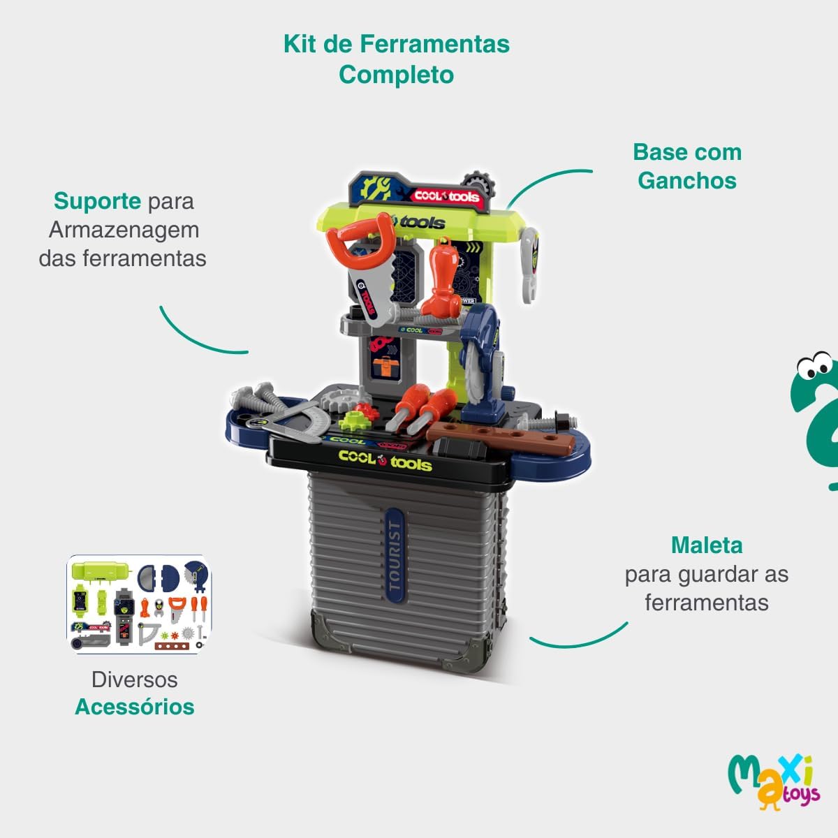 Fidtoy Kids Tool Bench Set Pretend Play Construction Workbench Toy