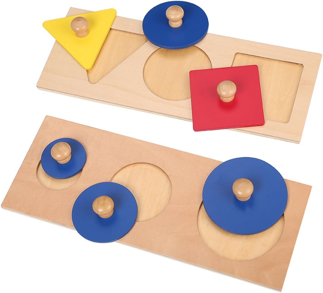 Matériel Montessori LEADER JOY, encastrements géométriques, puzzles pour tout-petits et enfants d'âge préscolaire