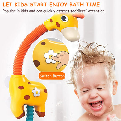 Rociador de chorro de agua jirafa Little Bado – Juguete interactivo para el baño para niños pequeños