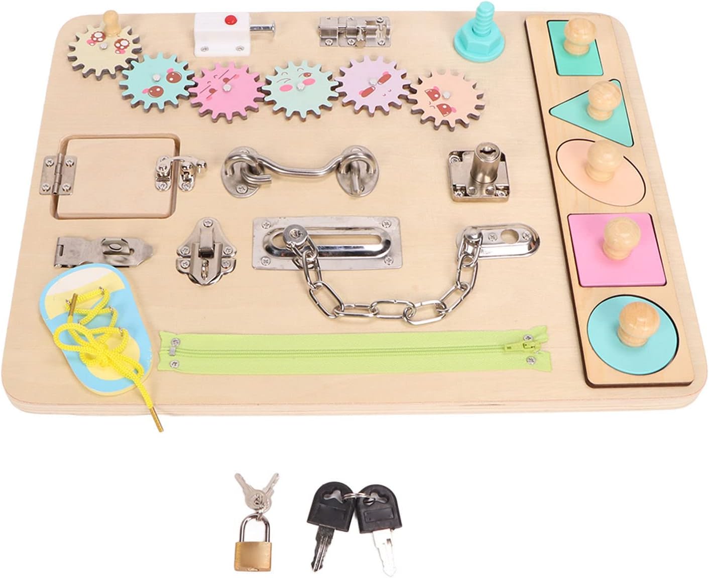 Dementia Fidget Board Toy, Relax Latches Locks Sensory Board Toy for Alzheimer Disease