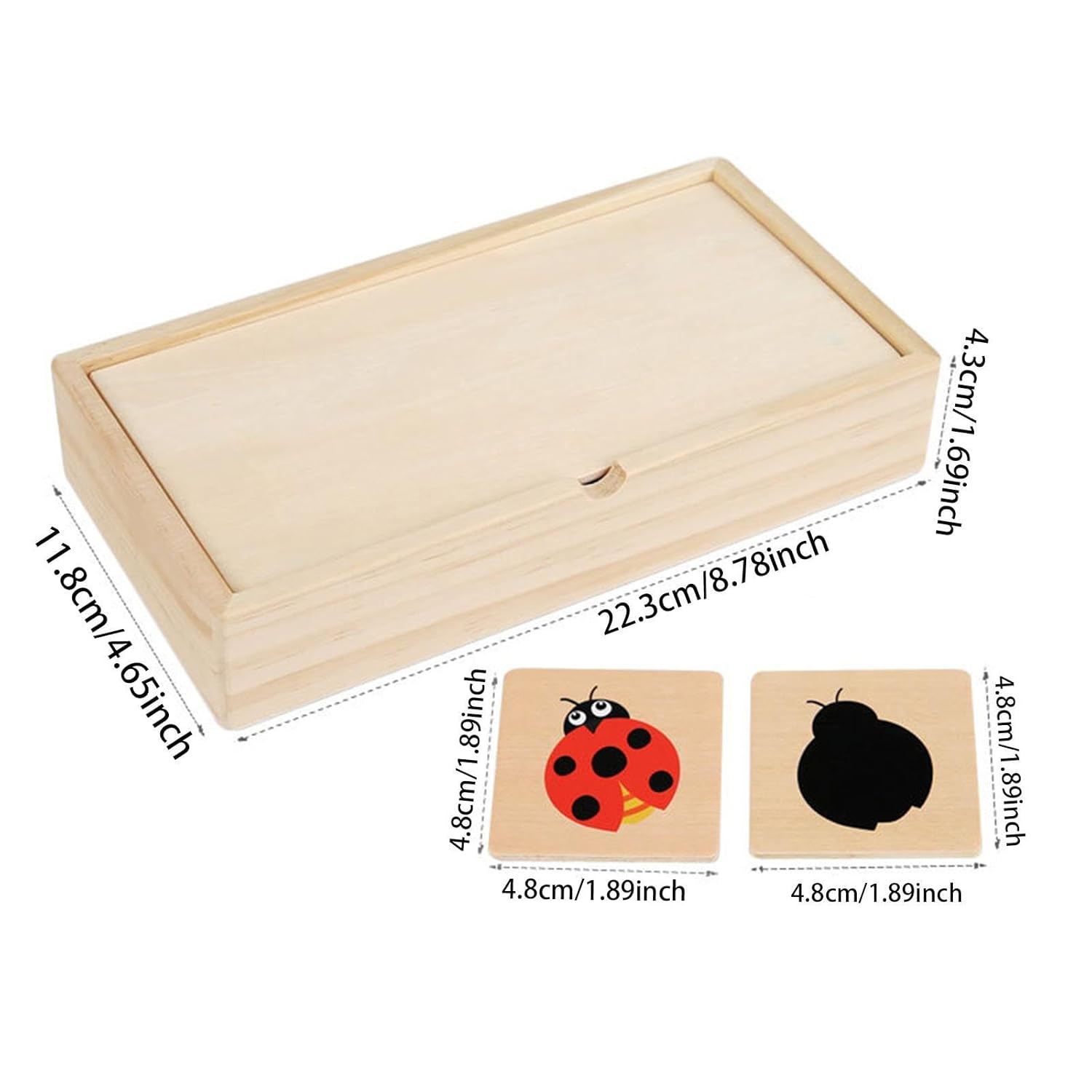 Lyla Juego de Puzle de Sombras de Madera, Juego de Mesa para Niños y Niñas de 3, 4, 5 Años, Niños Pequeños