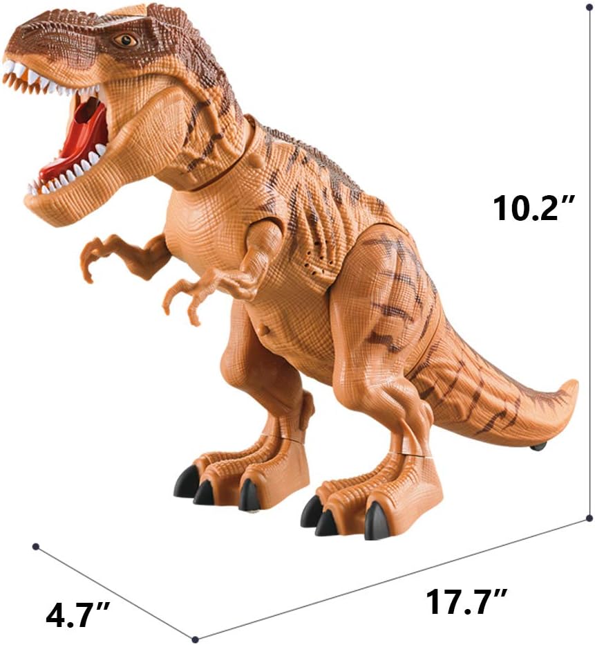 Fidtoy Jouet Dinosaure T-Rex Marcheur pour Enfants – Robot Dinosaure Interactif Pondant des Œufs avec Son Rugissant, Projection 3D, Jet de Brume d'Eau, Yeux Lumineux et Alimentation par Piles AA