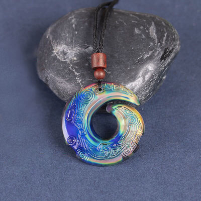 Color-Changing One's Luck Improves Design Pattern Liuli Crystal Necklace Pendant Necklaces & Pendants BS 10