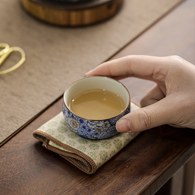 Buddha Stones Lotus Chrysanthemum Plum Blossom Flower Teacup Kung Fu Tea Cup Teapot Cup BS 5