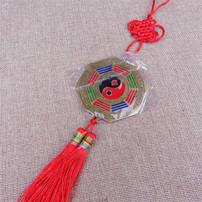 Buddha Stones Feng Shui Bagua Map Chinese Knotting Harmony Energy Map Mirror Bagua Map BS 16