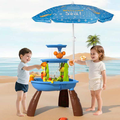 Fidtoy Water Table Umbrella for Kids | Adjustable UV Protection Shade for Outdoor Water Play