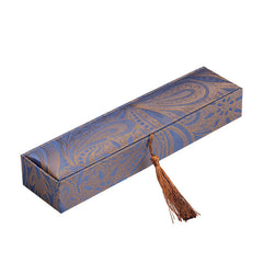 Buddha Stones Necklace Mala Beads Jewelry Storage Box Tassels Gift Box Decorations BS Blue (24CM*6CM*3.5CM)