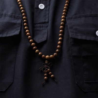 Buddha Stones 108 Mala Beads Bracelet Prayer Meditation Sandalwood Elastic Bracelet BS 15