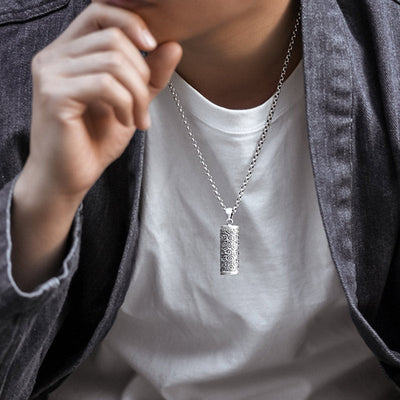 Buddha Stones Six True Words Protection Necklace Pendant Necklaces & Pendants BS 2