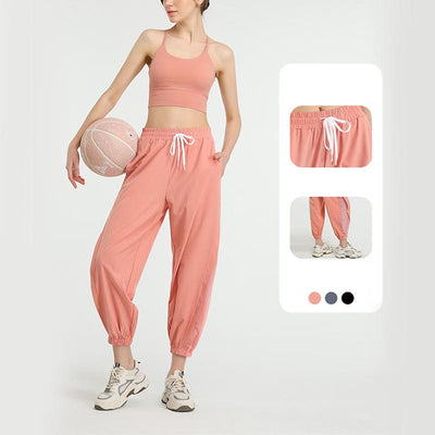 Buddha Stones High Waist Loose Fitness Yoga Sports Track Pants With Pockets Track Pants BS 15