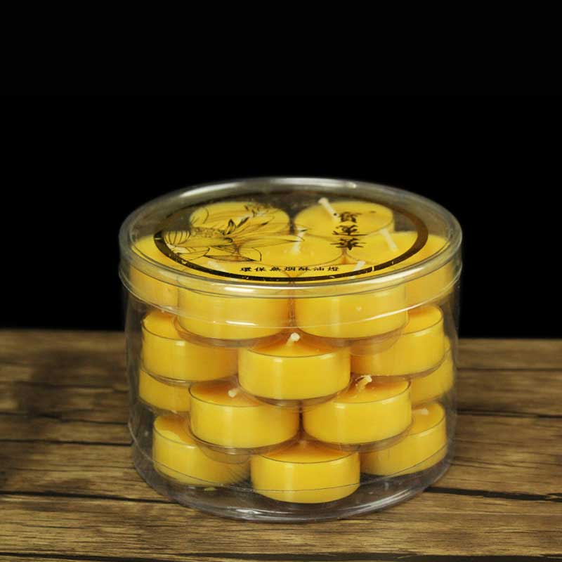 Buddha Stones Meditation Prayer Altar Lotus Flower Candle Holder Buddhist Temple Rituals Use Items Prayer Altar BS 28Pcs Yellow Candle